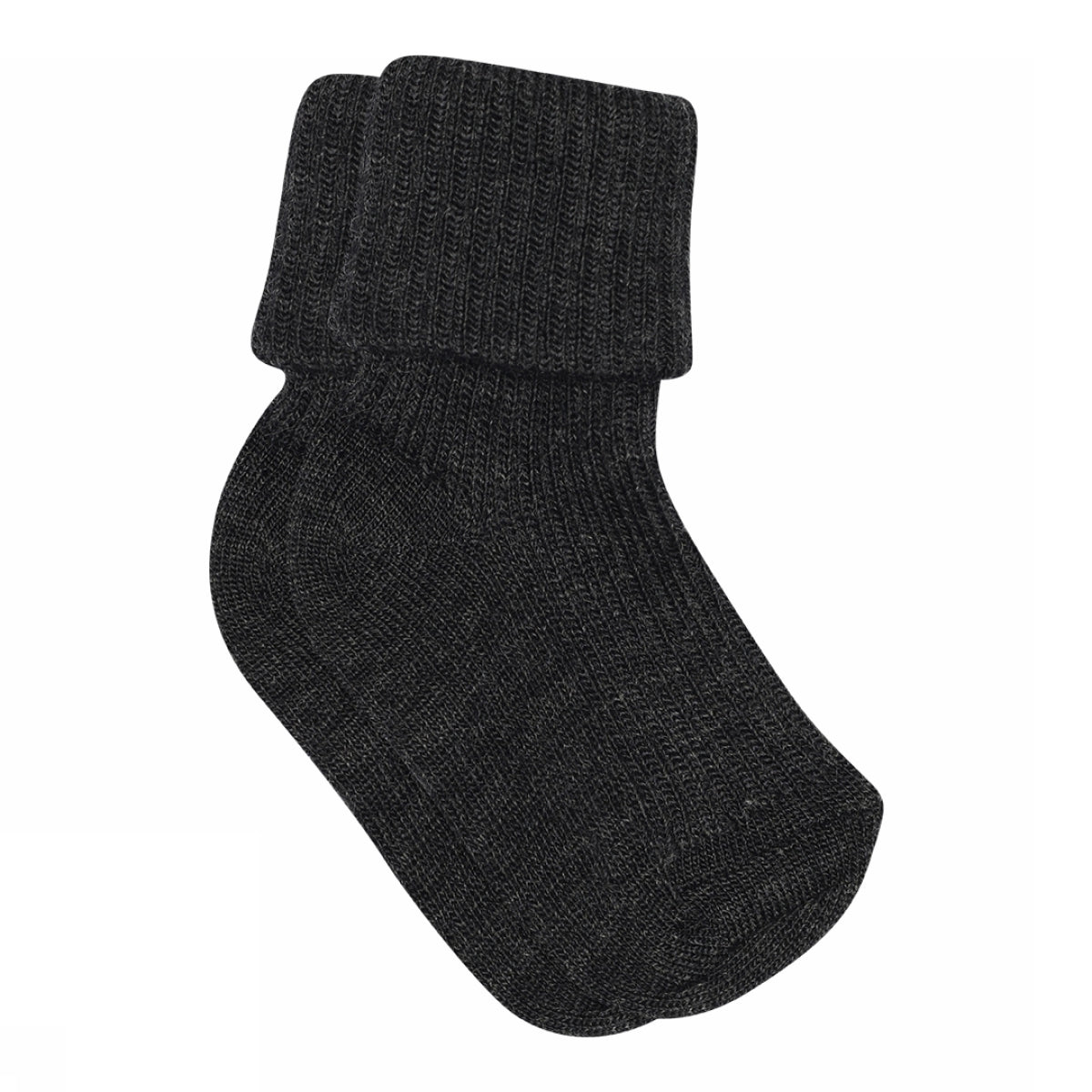 MPkids Strømper - Wool rib baby socks i Dark Grey Melange  Køb dark grey melange Strømper fra MPkids hos MP Denmark