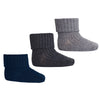 Wool rib baby socks - 3-pack