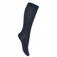 Wool rib knee socks