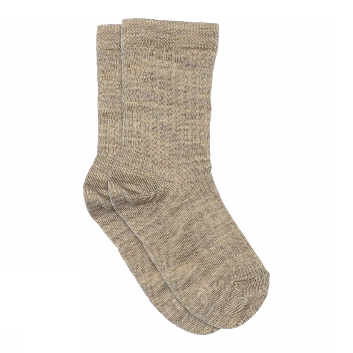 MPkids Strømper - Wool rib socks i Light Brown Melange  Køb light brown melange Strømper fra MPkids hos MP Denmark