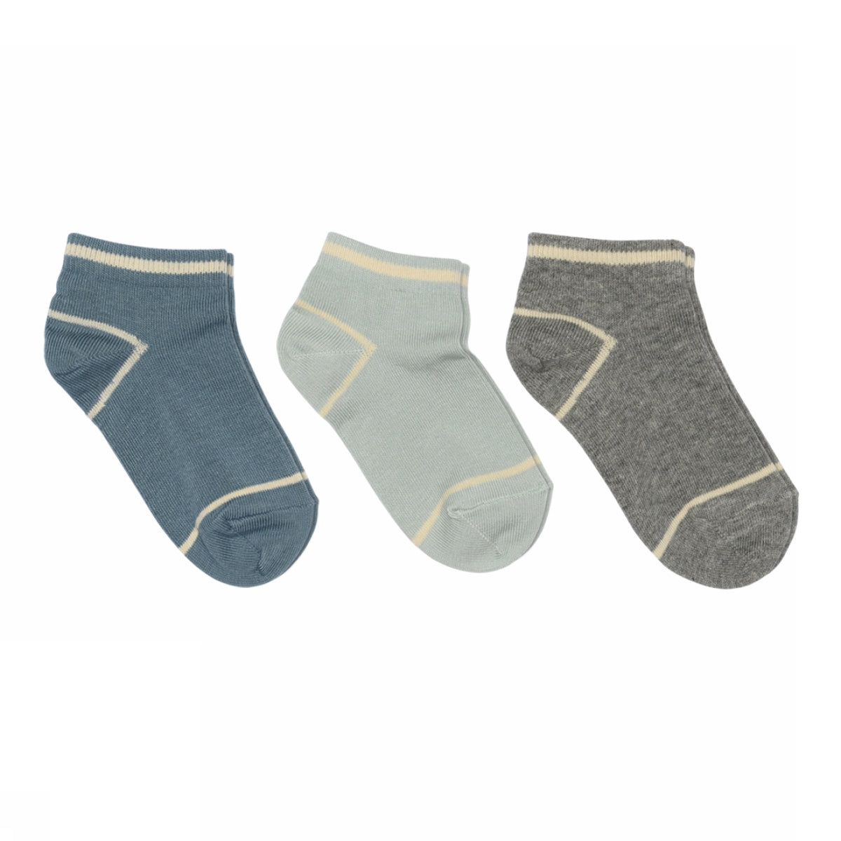MPkids Strømper - Bo sneaker socks - 3-pack i Blue Multi Mix og Gray Mist Multi mix  Køb blue multi mix og gray mist multi mix Strømper fra MPkids hos MP Denmark