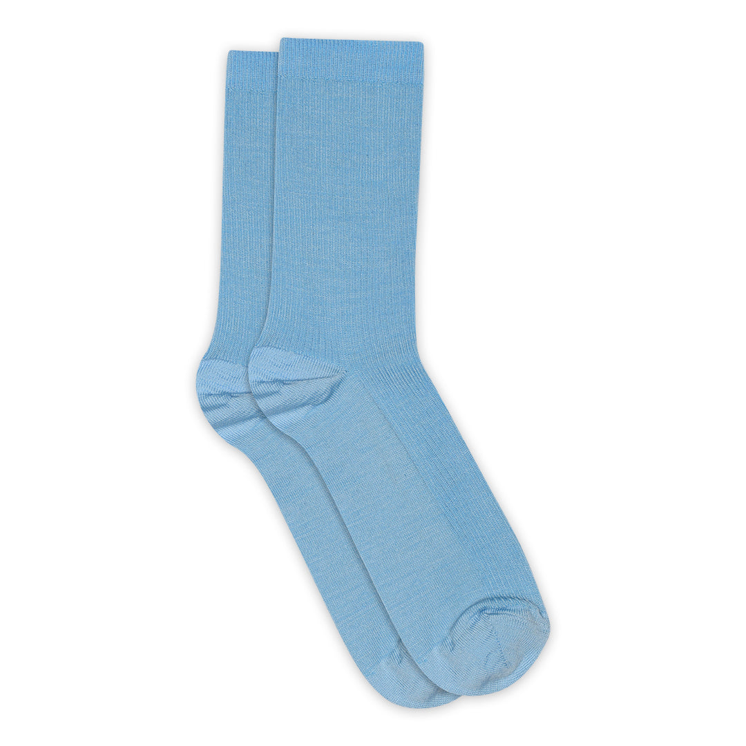 Fine wool rib socks