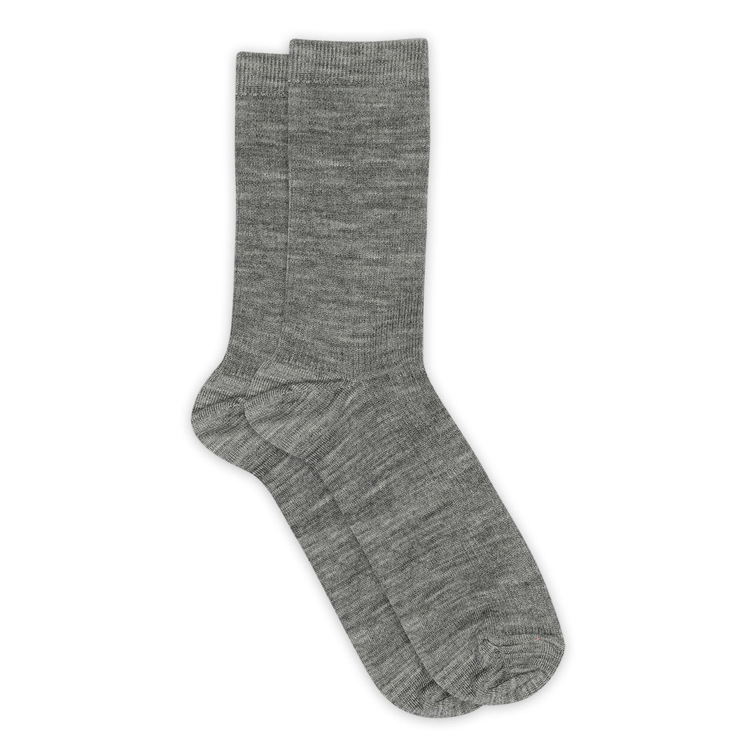 Fine wool rib socks