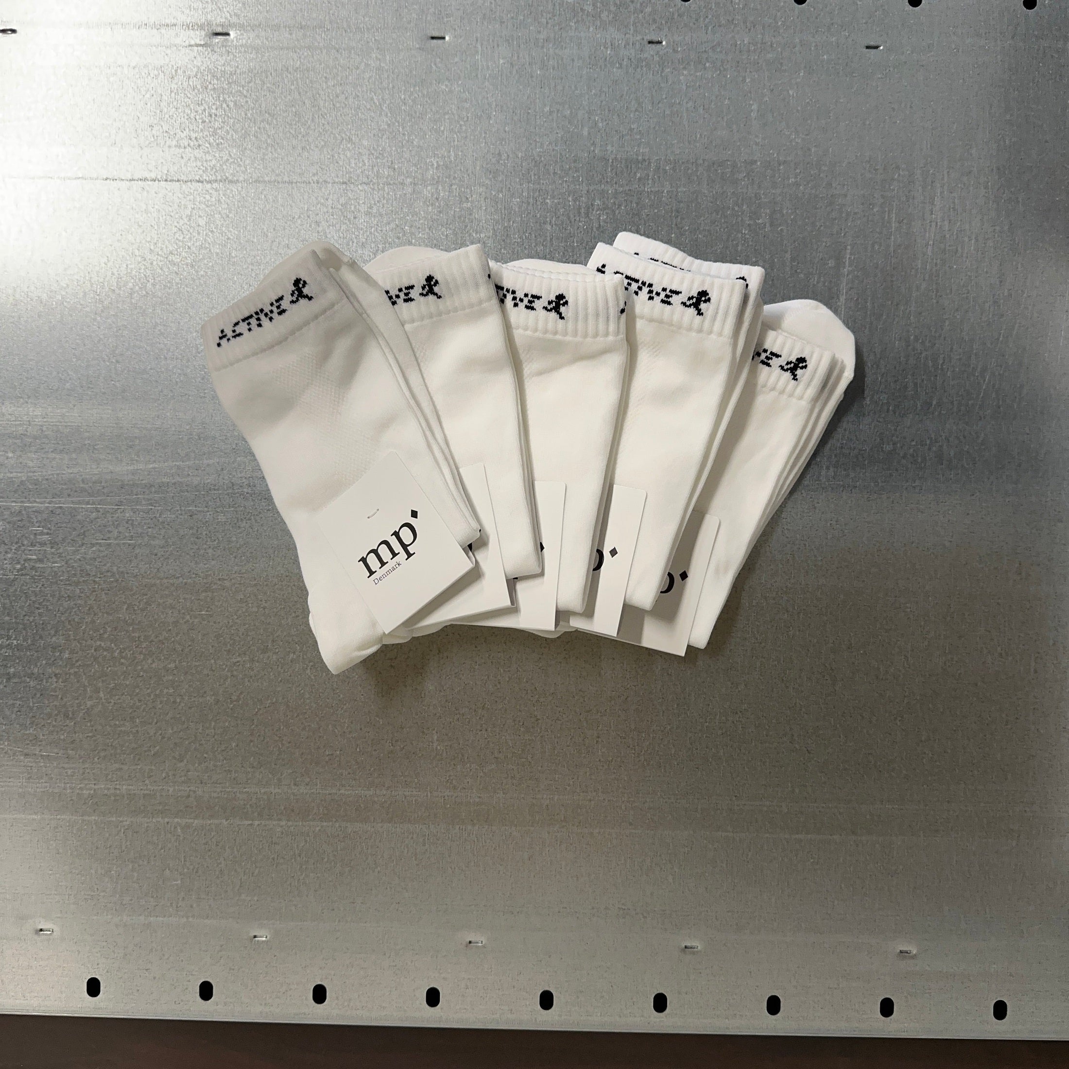 Active socks - Høj - 5-pak - Hvid