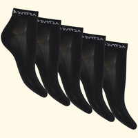 Active socks - Lav - 5-pak - Sort
