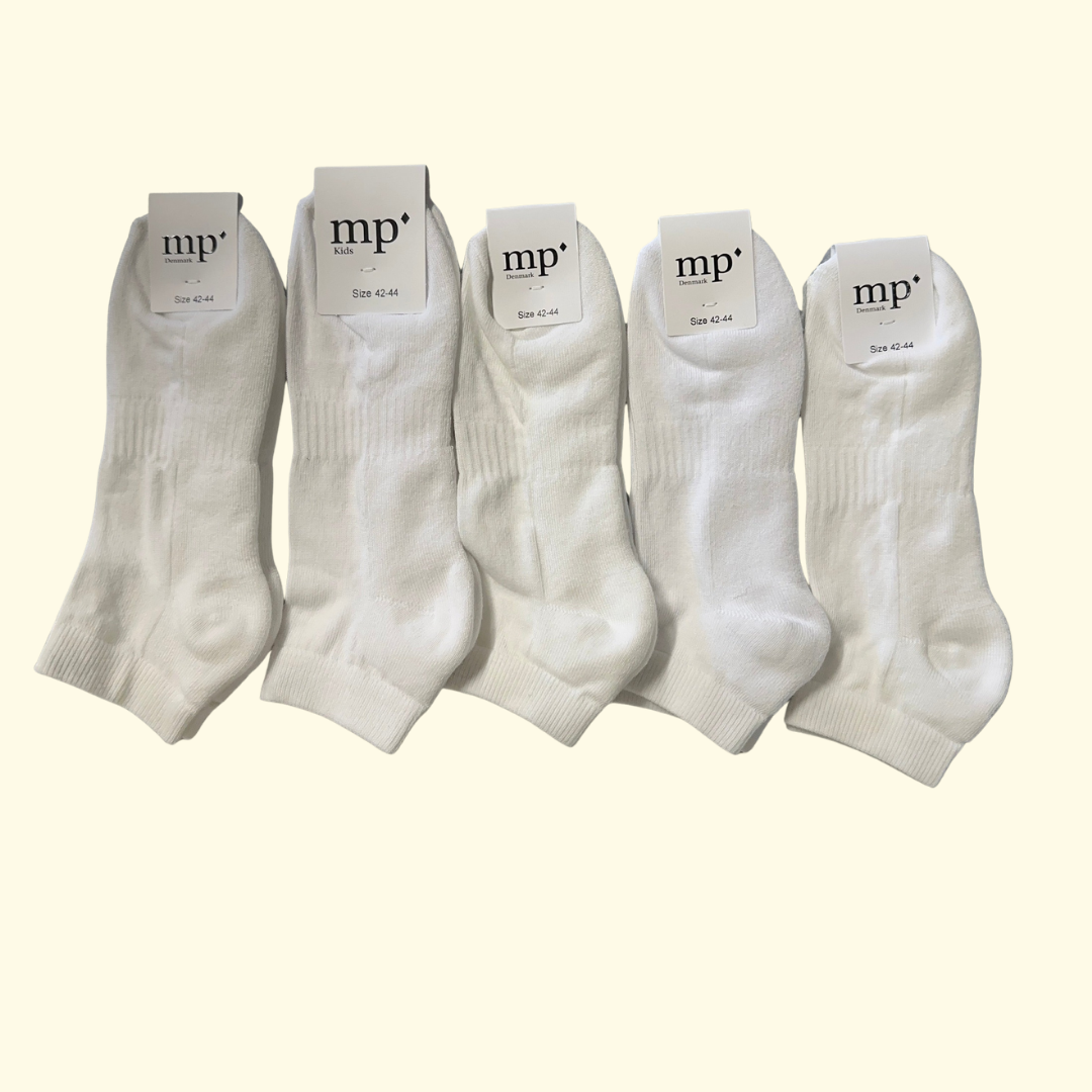 Tennis sneaker socks - 5-pak - Hvid