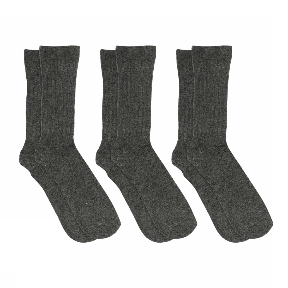 Fine cotton rib socks 3-pack