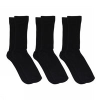 Fine cotton rib socks 3-pack