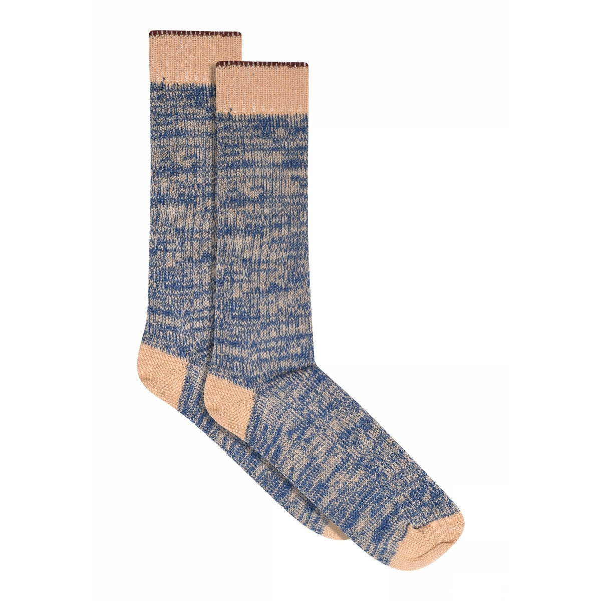MPwoman Strømper - Ulrika long socks i True Blue, Dark Grey Melange, Red Ochre og Ecru  Køb true blue, dark grey melange, red ochre og ecru Strømper fra MPwoman hos MP Denmark