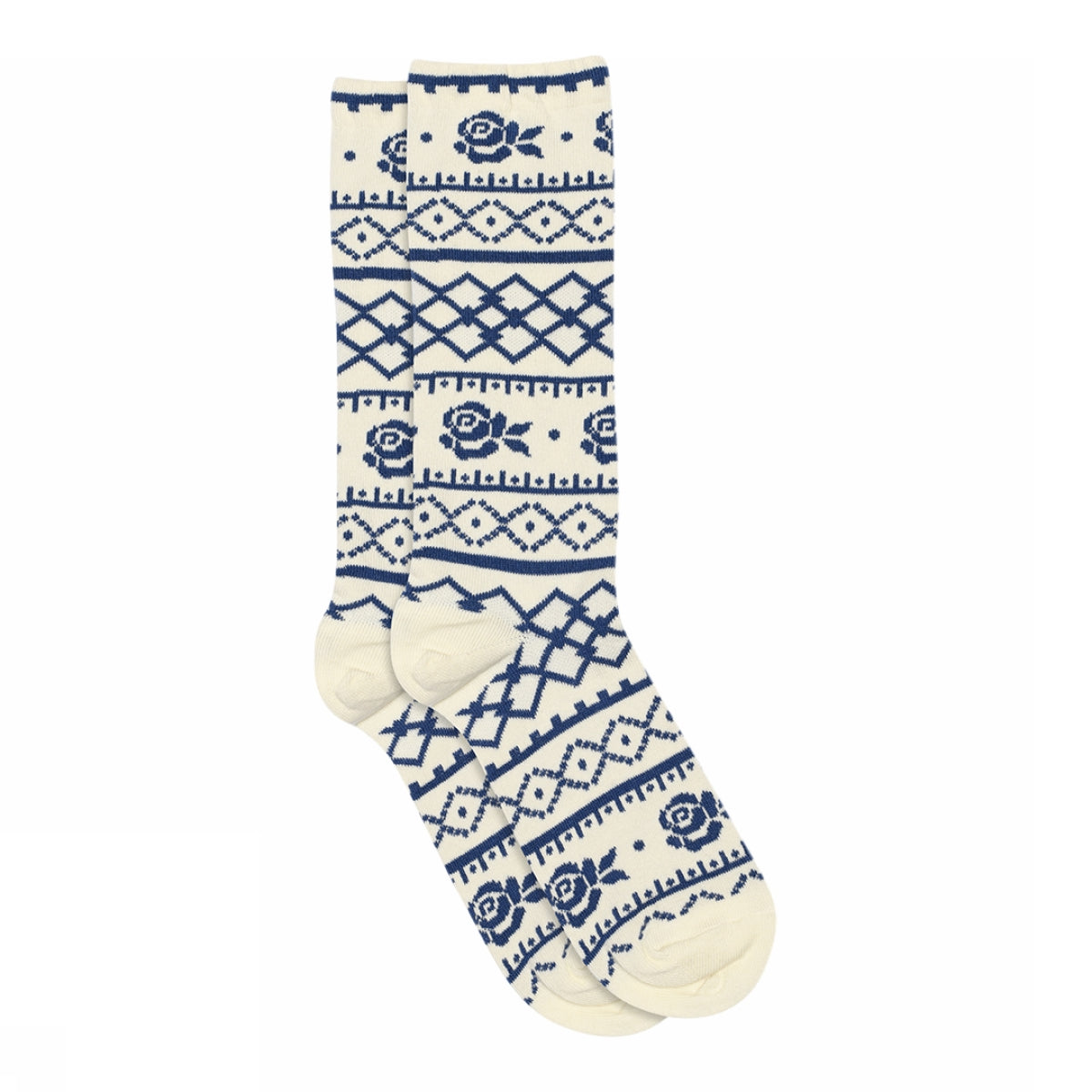MPwoman Strømper - Thea long socks i True Blue og Tomato  Køb true blue og tomato Strømper fra MPwoman hos MP Denmark