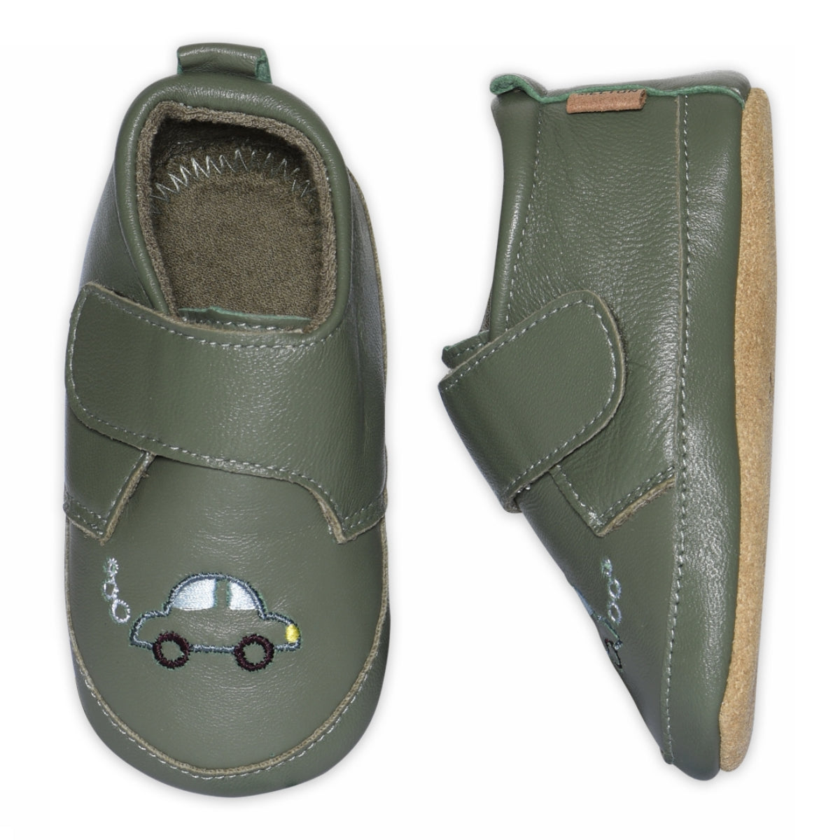 Petit auto leather slipper