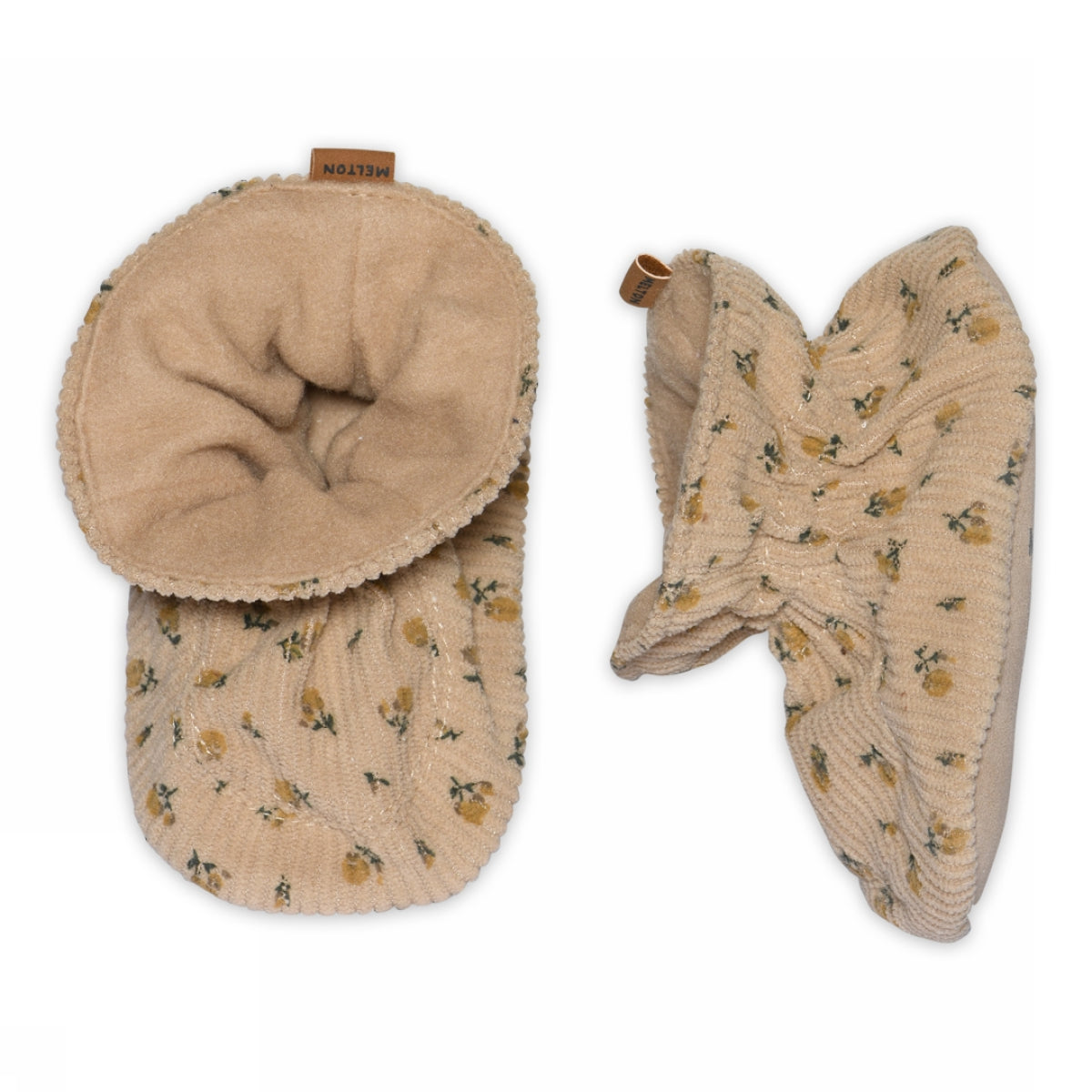 Floral textile slipper