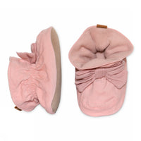 Bow textile slippers