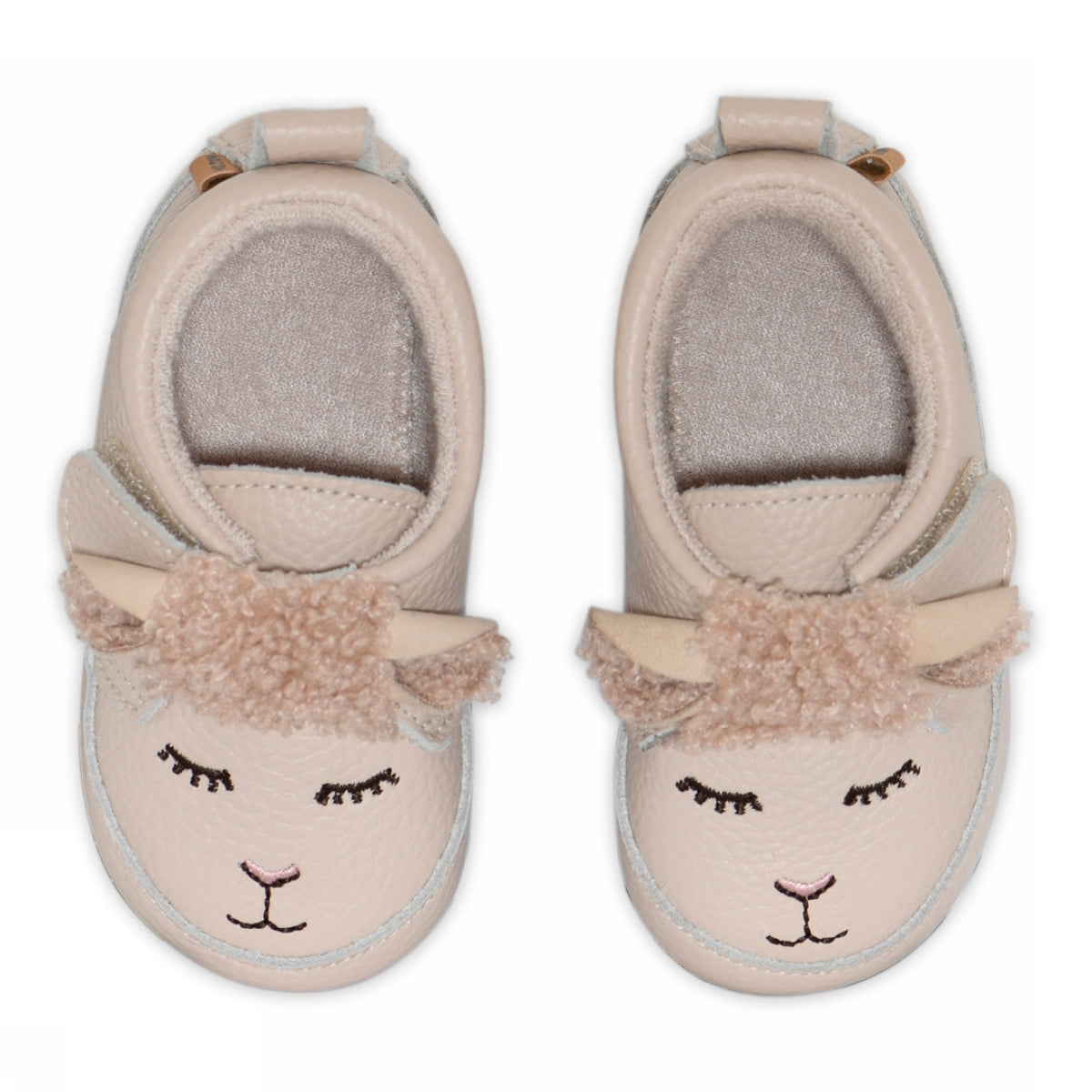 Lamb leather slippers