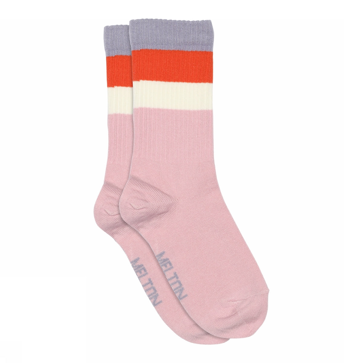 MELTON Strømper - Wide stripes socks i Pink Nectar, Forever Blue, Pink Cosmos, Super Sonic Blue, Watercress, Festival Fuchsia, Marine, Cactus, Alt Rosa, Cloud Lilac, Hortensia, Peach Perfect, Seagrass, Sky Blue, Snow White, True Navy og Urban Green  Køb pink nectar, forever blue, pink cosmos, super sonic blue, watercress, festival fuchsia, marine, cactus, alt rosa, cloud lilac, hortensia, peach perfect, seagrass, sky blue, snow white, true navy og urban green Strømper fra MELTON hos MP Denmark