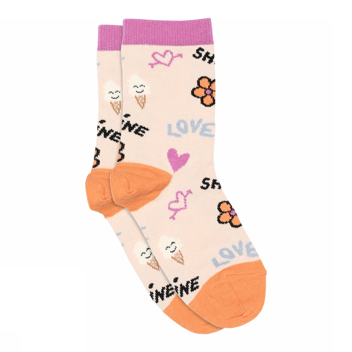 MELTON Strømper - Shine socks i Crystal Pink og Snow White  Køb crystal pink og snow white Strømper fra MELTON hos MP Denmark