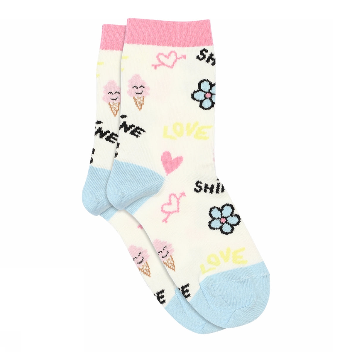 MELTON Strømper - Shine socks i Snow White og Crystal Pink  Køb snow white og crystal pink Strømper fra MELTON hos MP Denmark