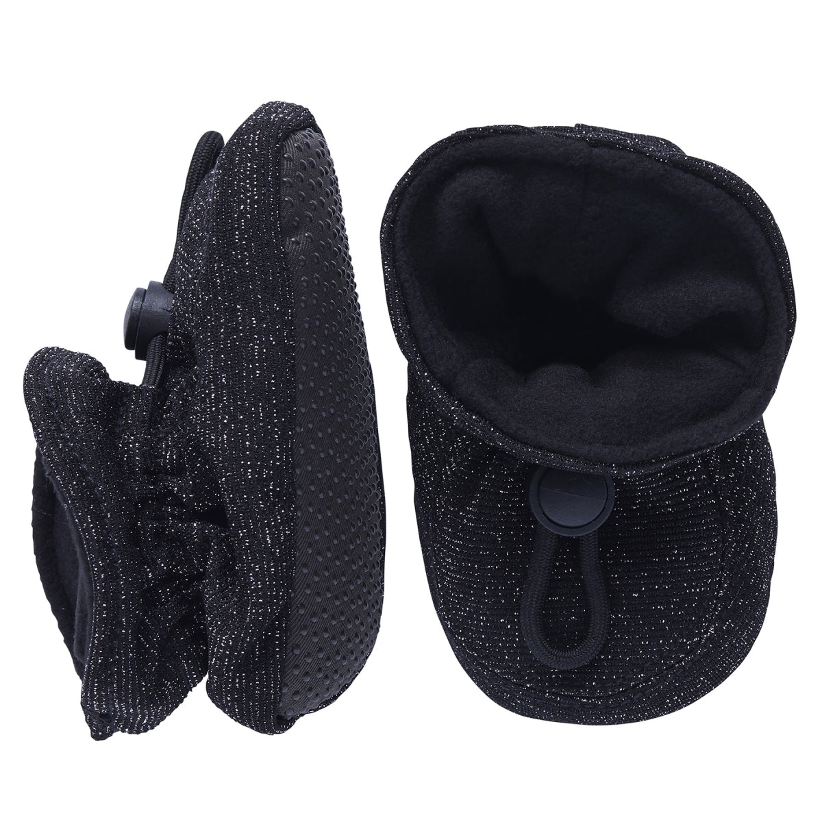 Glitter textile slippers