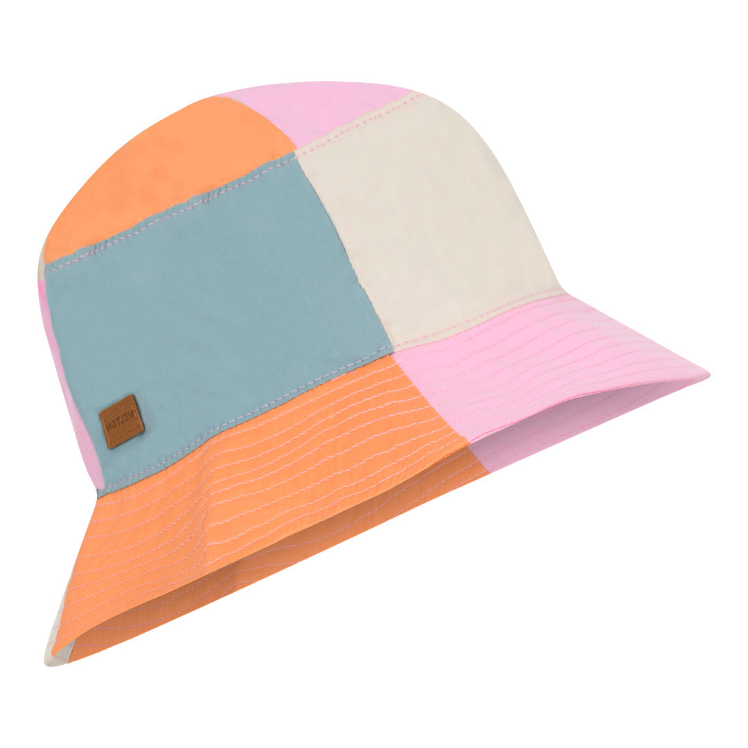 MELTON Sommerhatte - Block poplin hat i Trellis, Purple Heather, Delft Blue og Bubblegum  Køb trellis, purple heather, delft blue og bubblegum Sommerhatte fra MELTON hos MP Denmark
