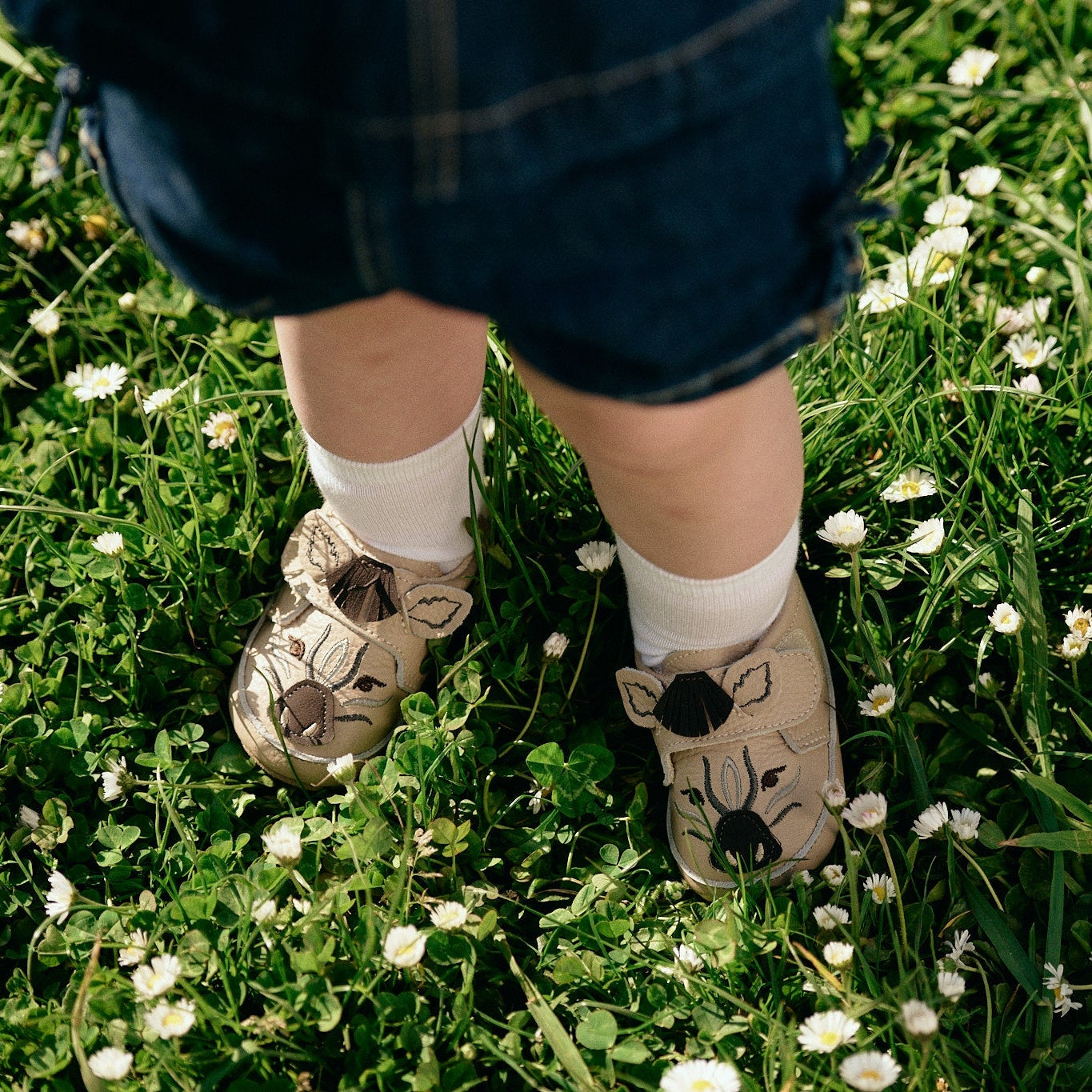 Zebra leather slippers