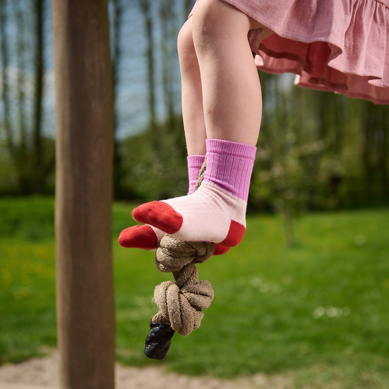 Block colour socks