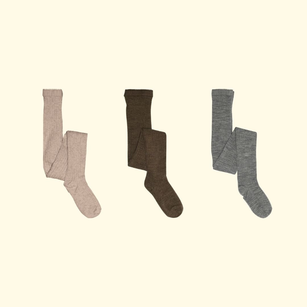 Wool rib tights - 1