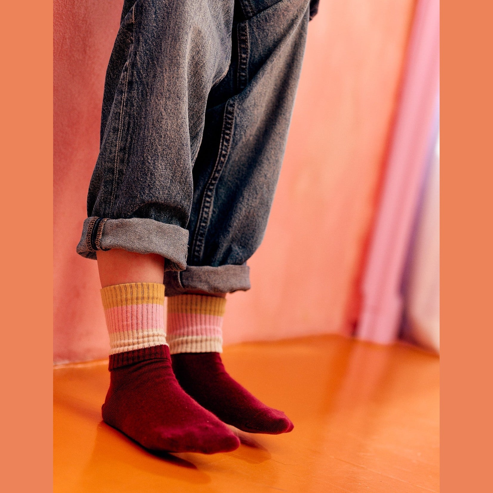 Wide stripes socks