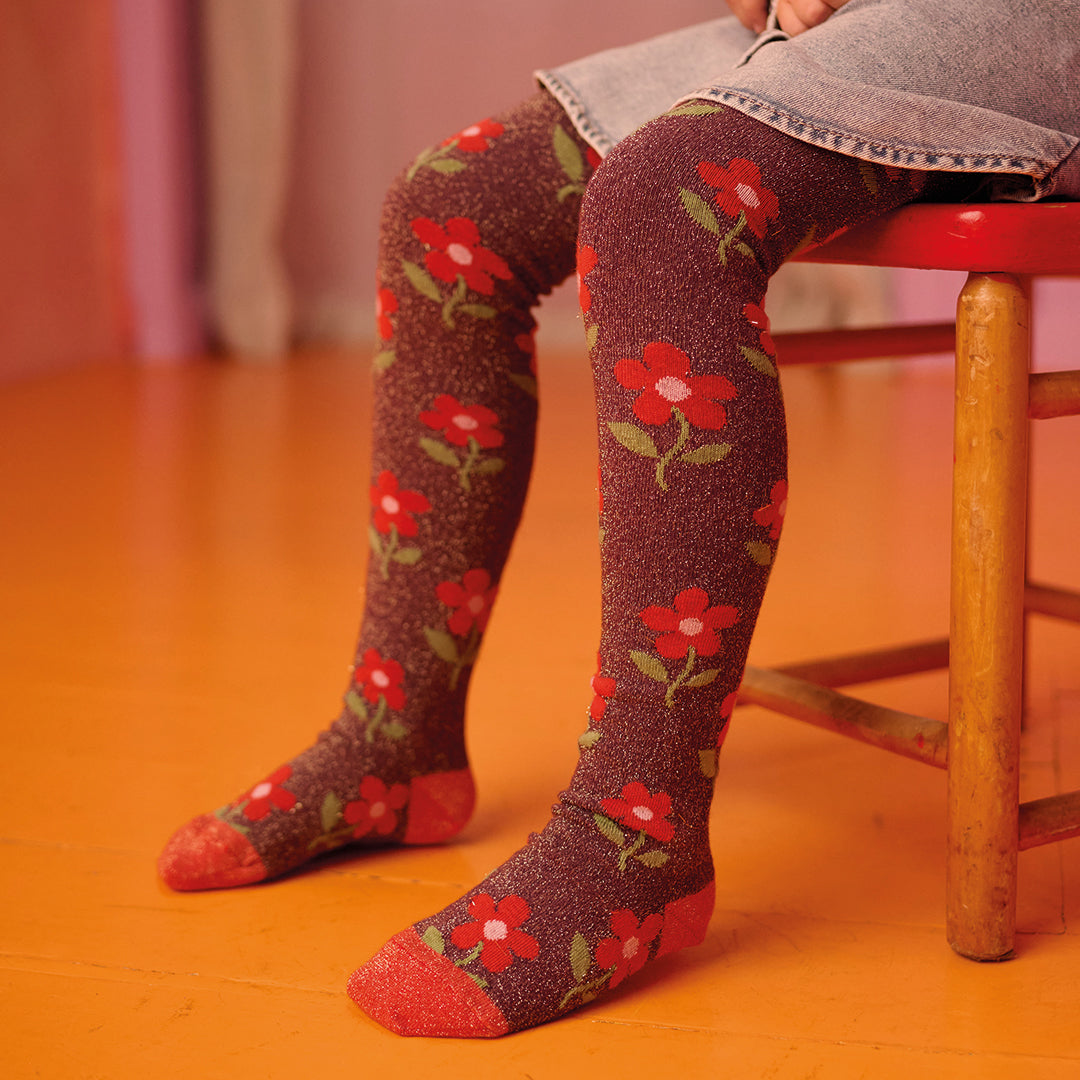 Posies glitter tights