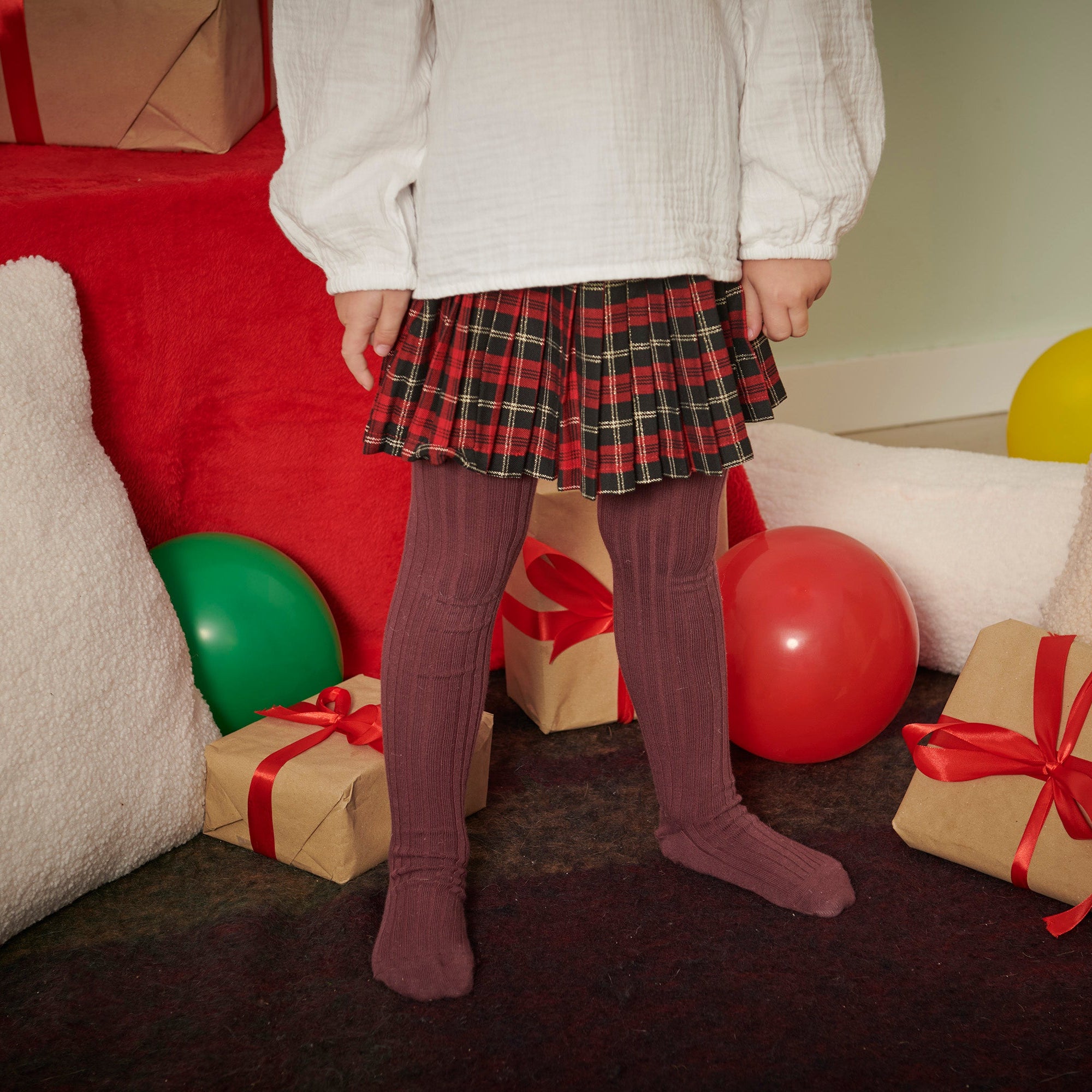 Wool rib tights