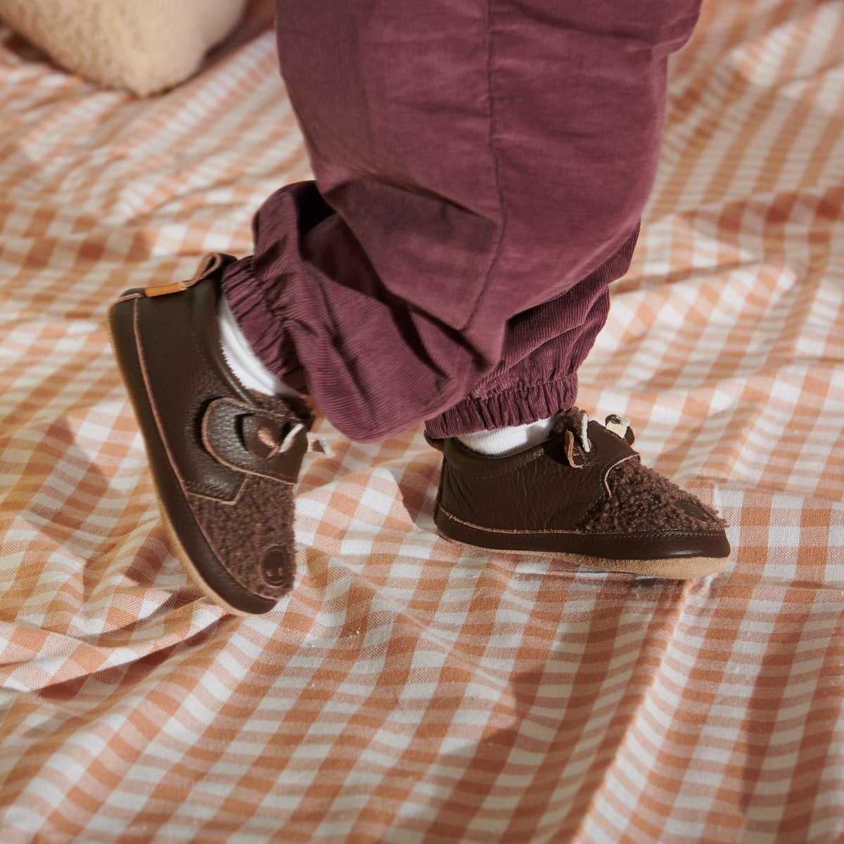 Buffalo leather slippers