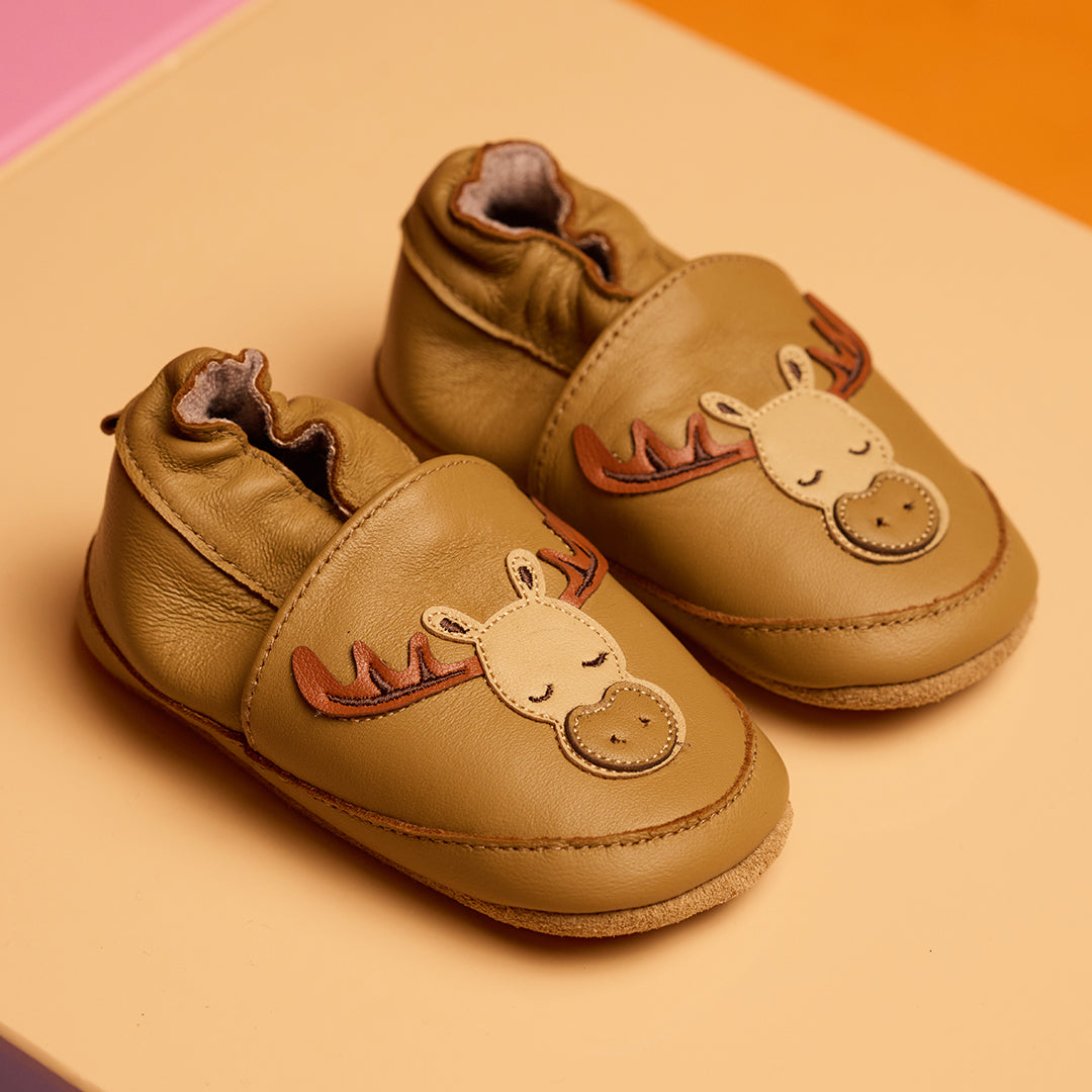 Moose leather slipper