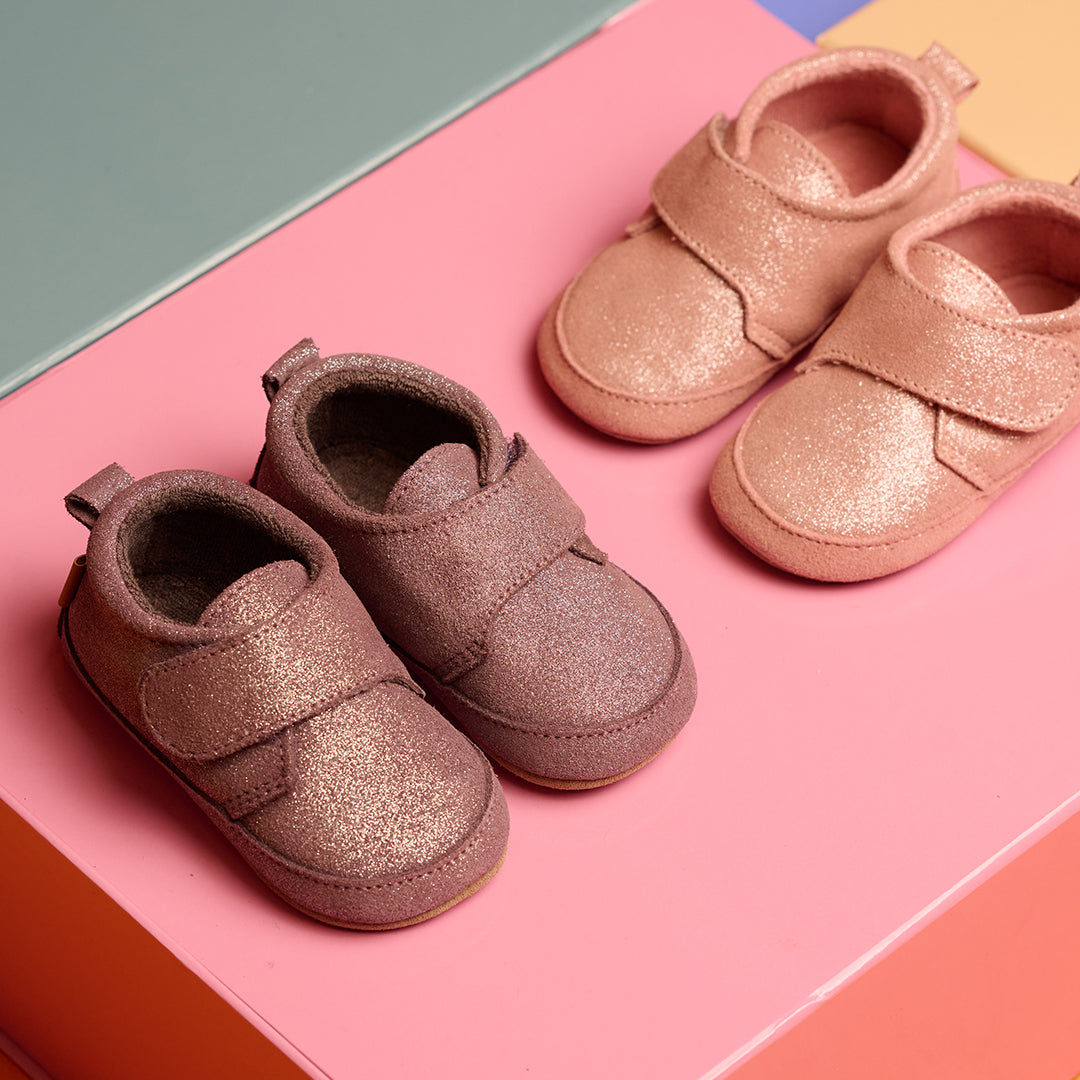 Shimmer leather slipper